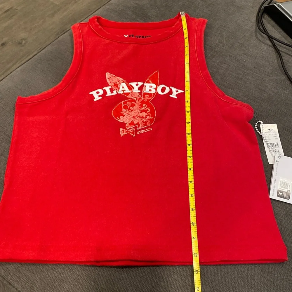 Playboy By PacSun Tank Top - Size Large - NWT! summer tops shirts red shirt y2k - Picture 8 of 10